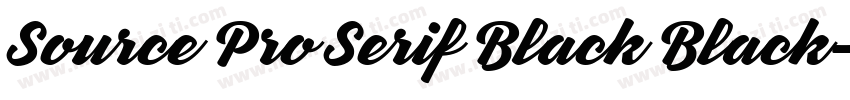 Source Pro Serif Black Black字体转换
